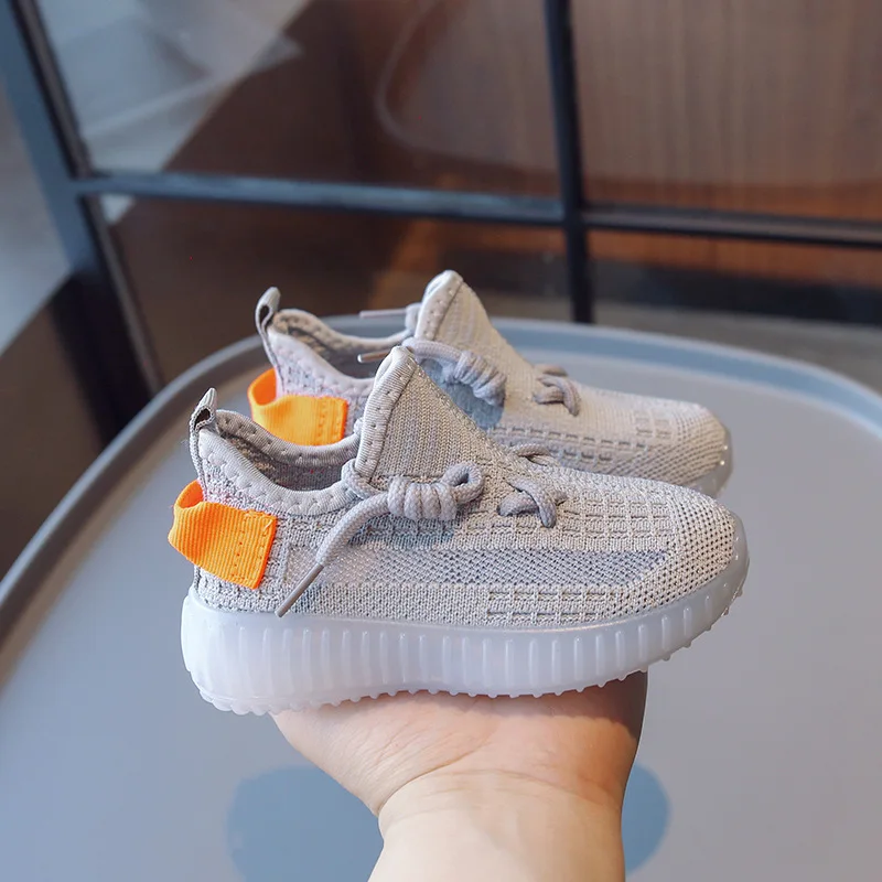 صورة Tennis Children Lightweight Casual Shoes Boys Rubber Bottom Antiskid Outdoor Gym Mesh Breathable Sneakers for Baby Girls Kids