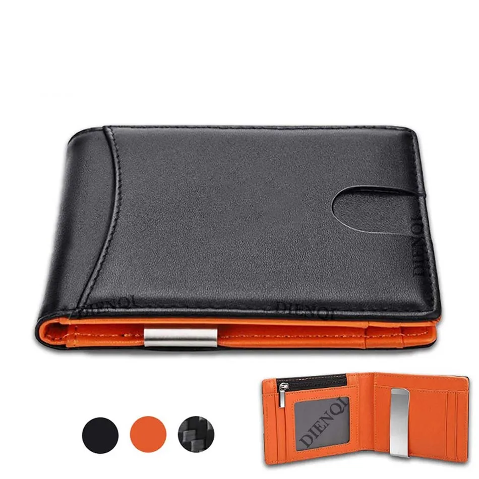 صورة Rfid حامل بطاقة الأعمال محافظ ذكية للرجال ألياف الكربون سليم رقيقة الحد الأدنى محفظة مخصصة شخصية هدية EDC